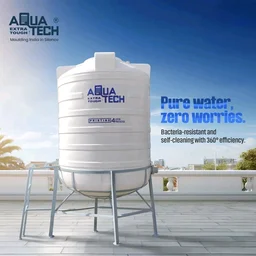 Aquatech Pristine 1000 Litre 4 Layer Water Tank With 2.5 Feet MS Stand - Self Cleaning Over Head Water Tank