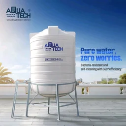 AQUATECH Aquatech Pristine 1000 Litre 4 Layer Water Tank With 4 Feet MS Stand - Self Cleaning Over Head Water Tank