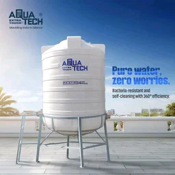 AQUATECH Aquatech Pristine 1000 Litre 4 Layer Water Tank With 6 Feet MS Stand - Self Cleaning Over Head Water Tank