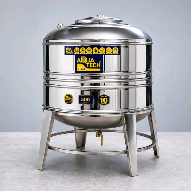 Aquatech Steel Water Tank 500 Ltr Mini SS 304 0.8mm