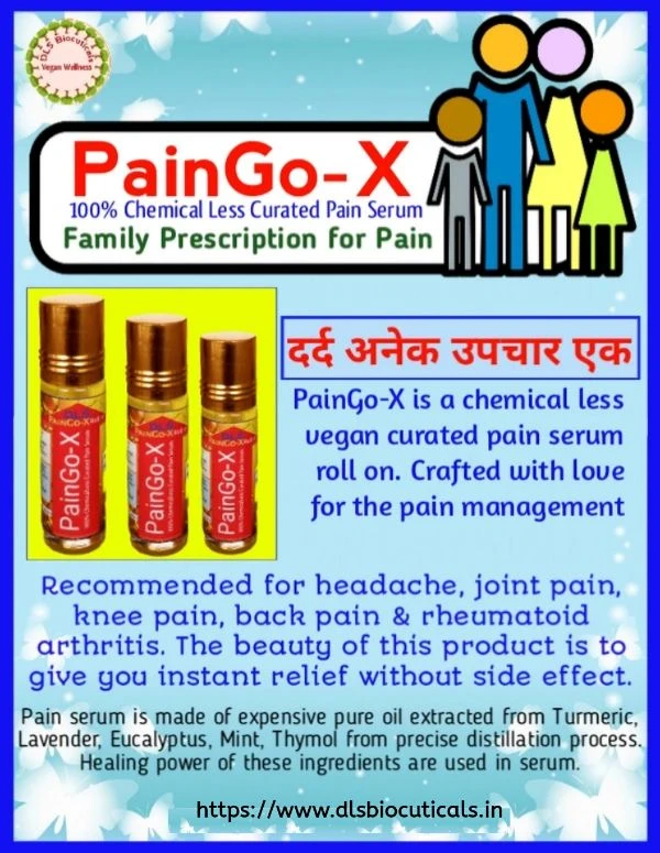 PainGo-X: 100% Chemical Less Curated Pain Serum