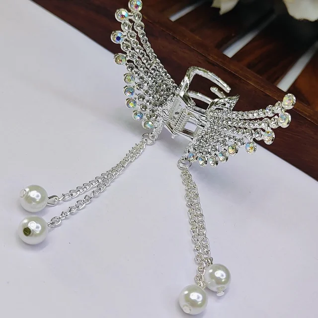Silver Butterfly Clip 