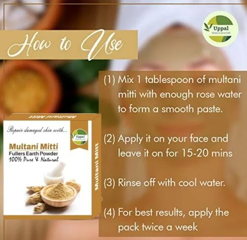 Uppal Herbal Multani Mitti Face Pack Powder - 150 gm