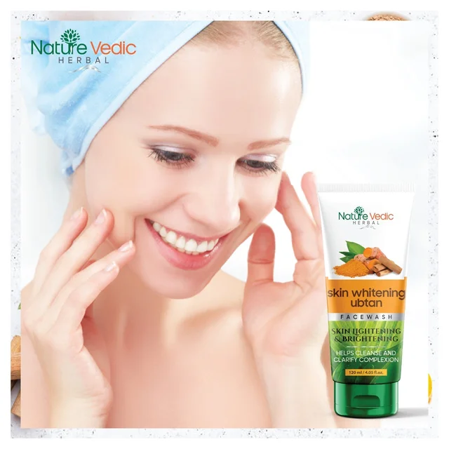 Nature Vedic Skin Whitening Ubtan Face wash For Skin Brightening & Lightening FaceWash - 120 ml