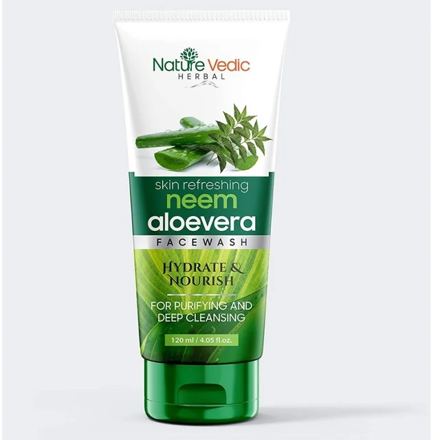 Nature Vedic Neem, Aloe Vera Face wash for Purifying & Deep Cleansing FaceWash - 120 ml