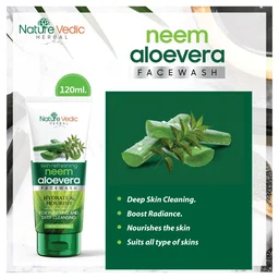 Nature Vedic Neem, Aloe Vera Face wash for Purifying & Deep Cleansing FaceWash - 120 ml