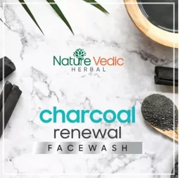 Nature Vedic Charcoal Face wash for Clean & Reveal Instant Fairness (120 ml) Face Wash - 120 ml