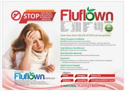Nature Vedic Fluflown Syrup for All Kind of Fever, Swine Flu, Malaria, Loss of platelets - 400 ml