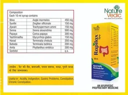 Nature Vedic Rapilax Ayurvedic Syrup for Digestion ,Constipation & Gastric Relief - 400 ml