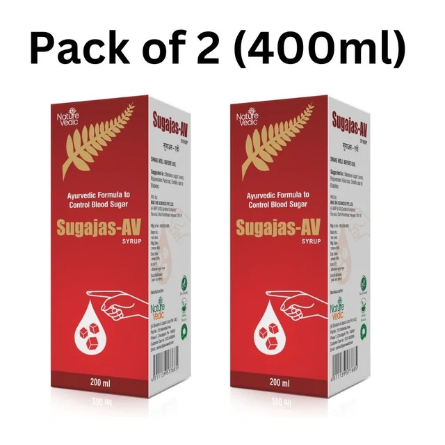 Nature Vedic Sugajas-AV Syrup Ayurvedic Formula for Control Blood Sugar Levels - 400 ml