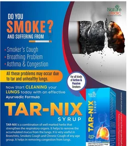 Nature Vedic TARNIX SYRUP for Smokers Cough to Detox Lungs & Remove Lungs Tar - 400 ml
