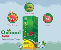 Nature Vedic Oxicool Syrup Ayurvedic Medicine For Hyper Acidity & Heart Burning Gas - 400 ml