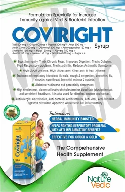 Nature Vedic Coviright Syrup Ayurvedic Health Supplement To Boost Immunity Against Viral & Bacterial Infection | 300 ml - 300 ml