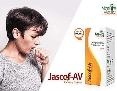 Nature Vedic Jascof Av Honey Cough Syrup For All Types of Cold & Cough | 100 ml - 100 ml