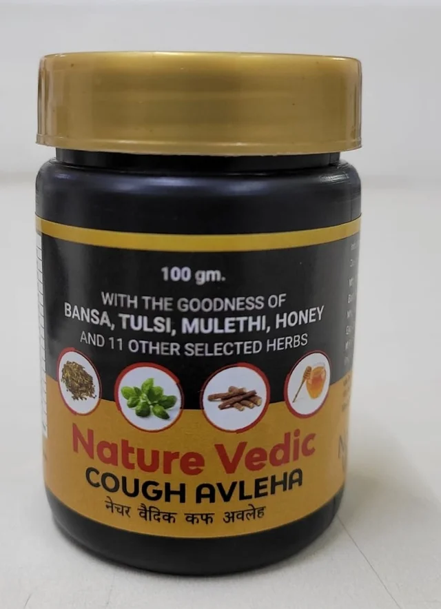Nature Vedic Cough Avleha With the Goodness of Bansa, Tulsi, Mulethi, Honey & 11 other Herbs | 100 gm - 100 gm