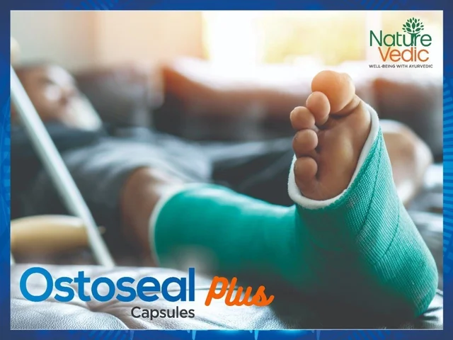 Nature Vedic Ostoseal plus capsules With Hadjod, Ashwagandha, Vitamin D3, Vitamin K27 & Calcium Carbonate For Complete Bone Health | 30 Caps - 30 Capsules