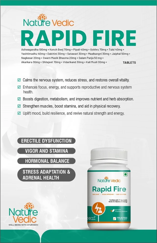 Nature Vedic Rapid Fire Ayurvedic Treatment for Vigor, Stamina & Erectile Dysfunction