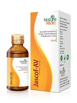 Nature Vedic Jascof AV Honey Cough Syrup For All type of Cold & Cough 300ml - 300ml