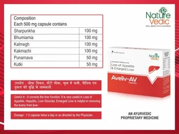 Nature Vedic Aveliv-AV Capsule |Ayurvedic liver Detoxer, Improve Digestion, Improve Alcoholic Liver Disorder