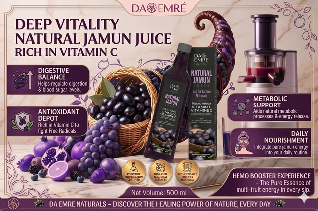 DA EMRE Natural JAMUN JUICE 500ml for regulate blood Sugar level, Antioxidant, Healthy Digestion & Blood Purifies Ideal for Daily Detox