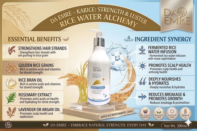 DA EMRE KARICE SHAMPOO 300ml for Hair Strengthen & Growth Booster, Hair Damage Control, Hydrating & Nourishing