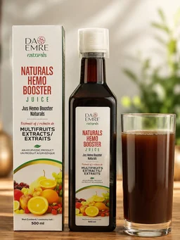 DA EMRE Natural HEMO BOOSTER JUICE 500 ml for Increase in Hemoglobin, Daily Fatigue, Supports Blood Circulation