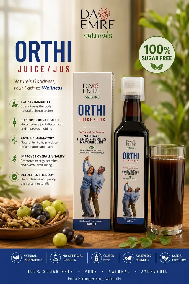 DA EMRE Natural ORTHI JUICE for Joint Pain, Bone Strength, Flexibility & Stiffness