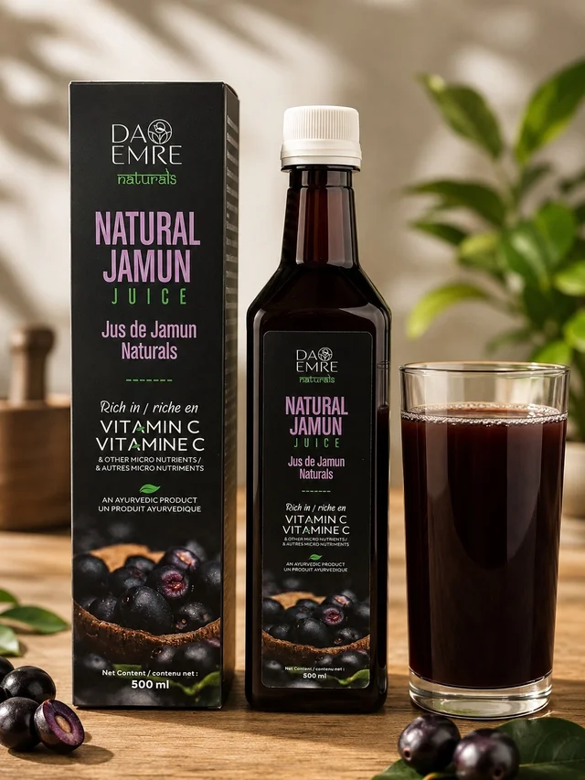 DA EMRE Natural JAMUN JUICE 500ml for regulate blood Sugar level, Antioxidant, Healthy Digestion & Blood Purifies Ideal for Daily Detox