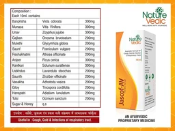 Nature Vedic Jascof AV Honey Cough Syrup For All type of Cold & Cough 300ml - 300ml
