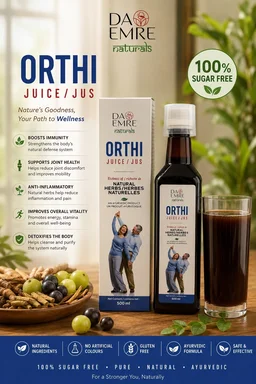 DA EMRE Natural ORTHI JUICE 500ml for Joint Pain, Bone Strength, Flexibility & Stiffness