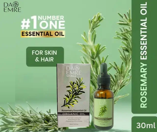 DA EMRE ROSEMARY ESSENTIAL OIL 30ml for HAIR & SKIN and Aromatherapy