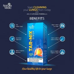 Nature Vedic TARNIX SYRUP for Smokers Cough to Detox Lungs & Remove Lungs Tar - 400 ml