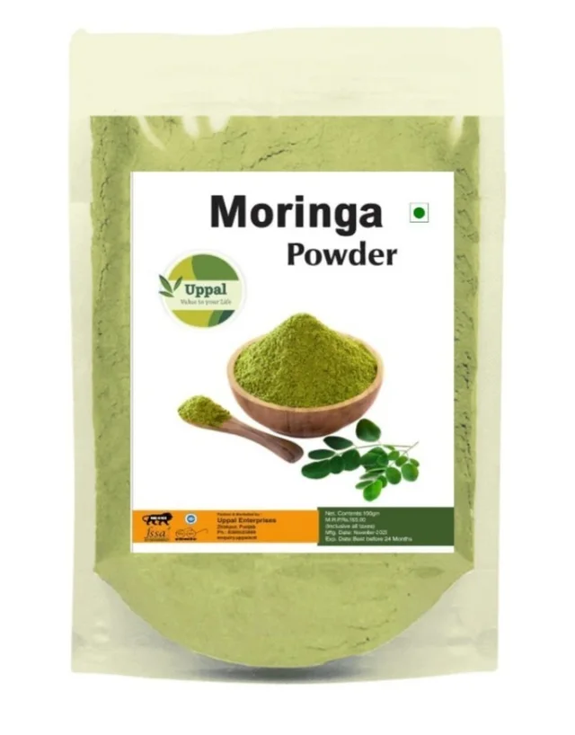 Uppal Natural Moringa Leaf Powder 100 gm for a Healthy Lifestyle Treating Malnutrition & Vitamin Deficiencies