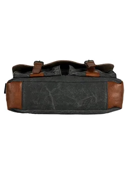 Mona B Flap Messanger Upcycled Canvas Messenger Crossbody Laptop Bag for Upto 14" Laptop/Mac Book/Tablet with Stylish Design for Men and Women - Bangalore 24 hrs up to 72 hours / Other Cities 4 to 7 days., ROC