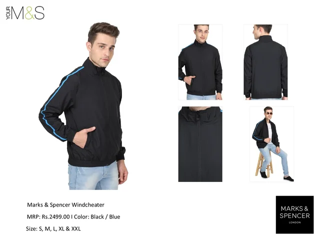Marks & Spencer Jacket Black and blue M&S Jacket - S M L Xl XXL, Black and blue, Bangalore 24 hrs up to 72 hours / Other Cities 4 to 7 days., DAR