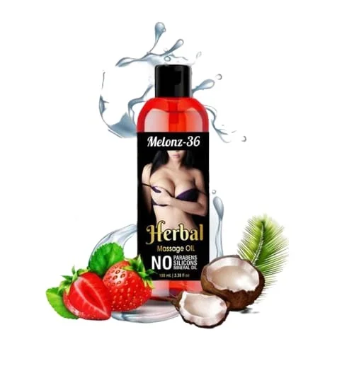 Melonz Breast enlargment oil (Herbal Massage oil) - 100ml, Black