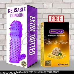 Mens EXTRA PLEASURE CONDOM WITH PROLOVE CHOCOLATE 10 PIECE PACK