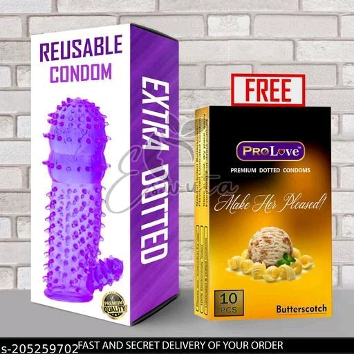 Mens EXTRA PLEASURE CONDOM WITH PROLOVE CHOCOLATE 10 PIECE PACK