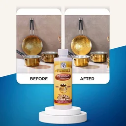 Hk Pramukh Pramukh Pitambari Magic Power Metal Cleaner for Copper, Brass, Silver, Aluminium, Iron, Steel, Restores Shine 200Ml