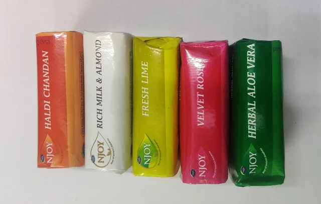 RAJ NJOY BATH SOAP COMBO (01 PACK OF 05 SOAP) - *** LOW PRICE GUARANTEE ***