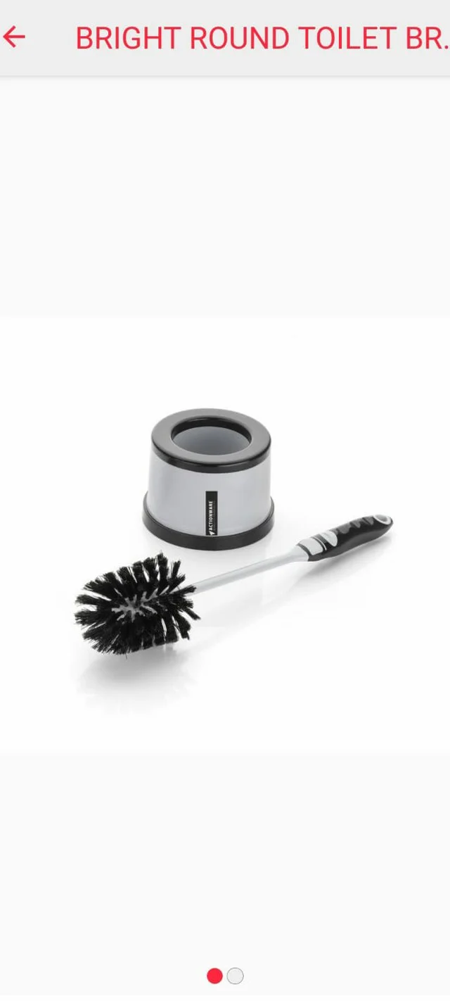Round Pot Toilet Brush With Stand