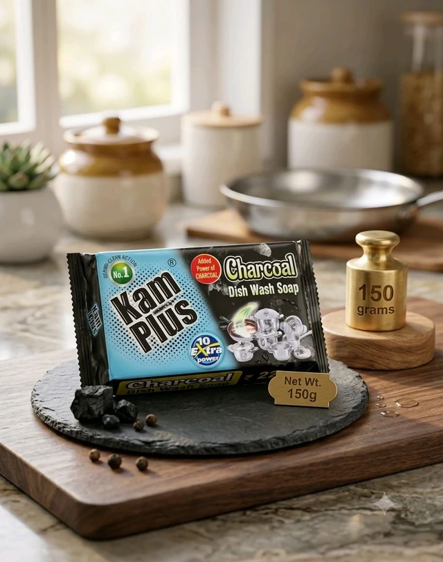 Kam Plus Charcoal Dish Bar 150gm 