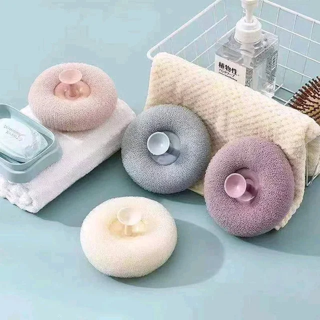 soft nylon body scrub with vaccum holder 