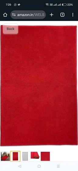 welspun drylon mats BIG size { 50*80 } RED - Red, 50 cm * 80 cm