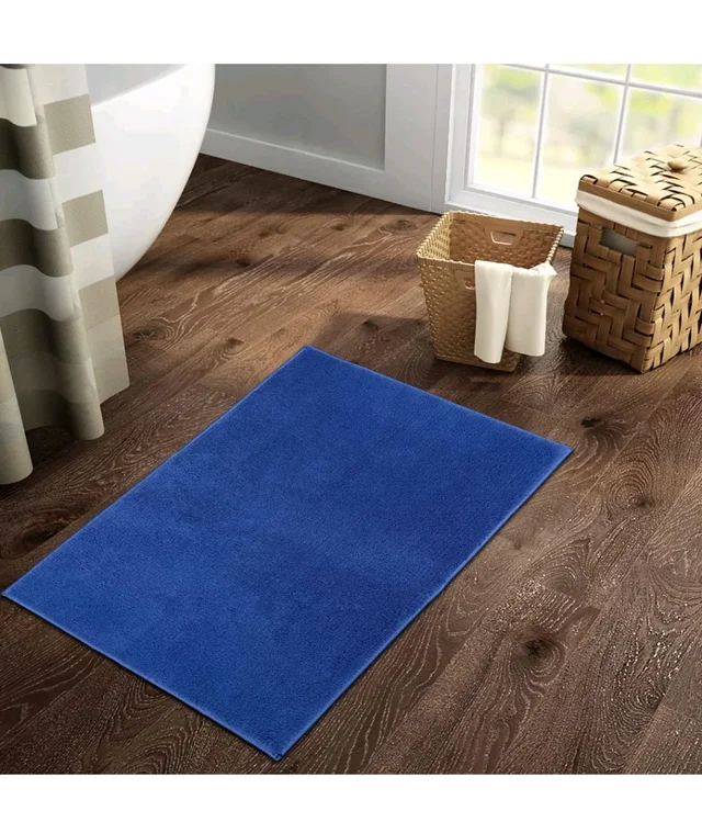 welspun drylon mats BIG size { 50*80 } DARK BLUE - Blue, 50cm * 80cm