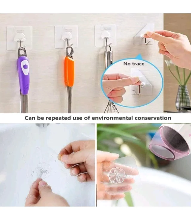 transparent wall hook ( 9 pcs )