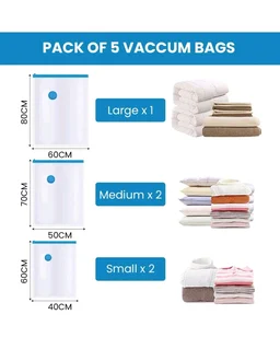 Vaccum storage bags ( set of 5)