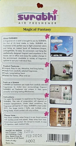 Surbhi Air Freshener ( stunning Black beauty)