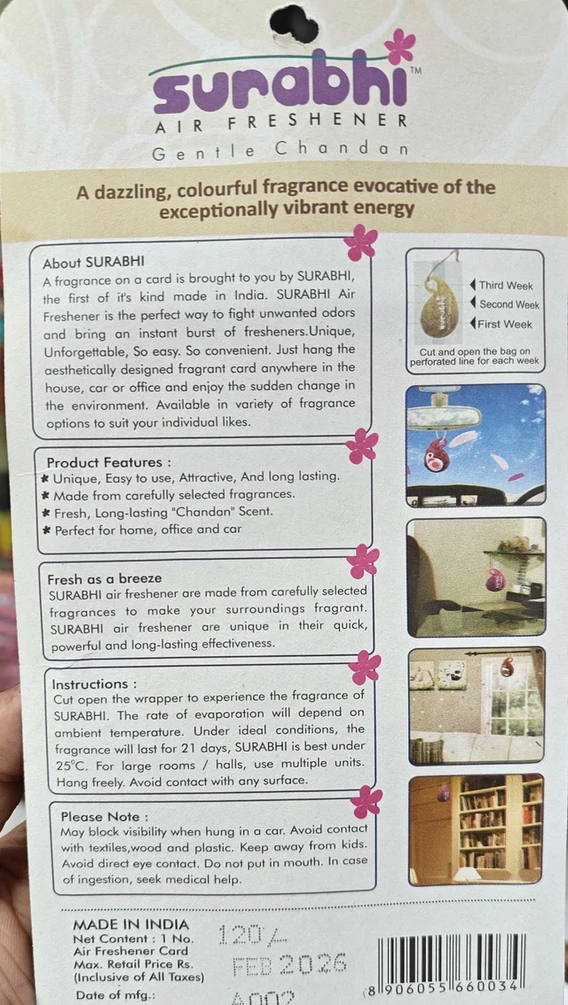 Surbhi Air Freshener ( Gentle Chandan)