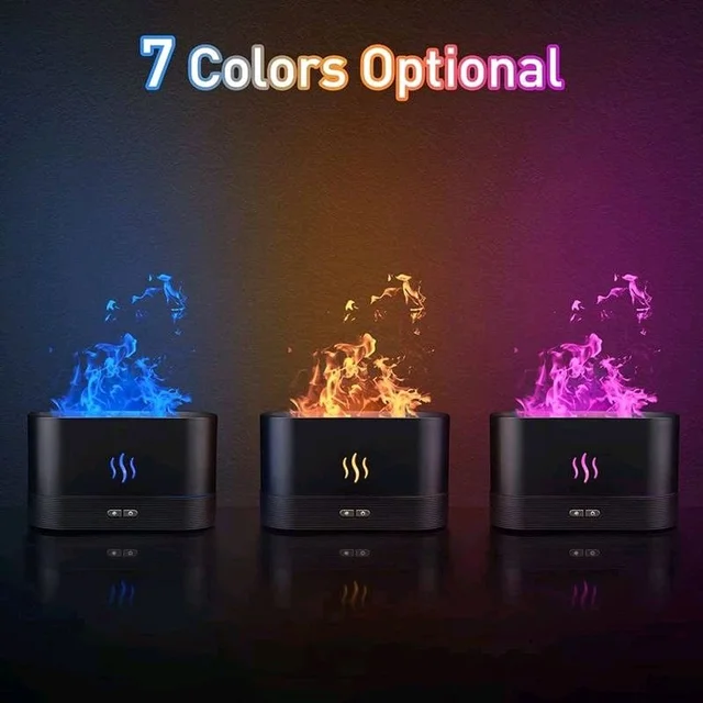 Flame Air Diffuser Aromatherapy Air Humidifier, 180mL Quiet Mist Humidifiers for Essential Oils Auto Shut-Off Protection for Home, Office, Party Decoration, Car Desktop, Office, Bedroom for use